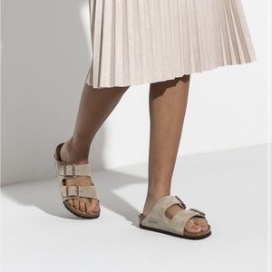 Birkenstock Arizona Taupe Suede 38 Regular Footbed